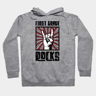 1st Grade Rocks - Red - Barn Shirt USA Hoodie